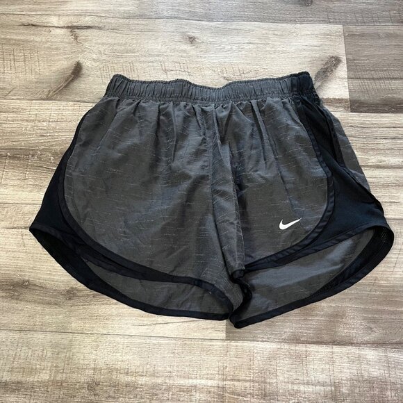 Nike Athletic Dri-Fit Loose Running Shorts Heathered Black Grey Women’s Size S - Picture 1 of 8